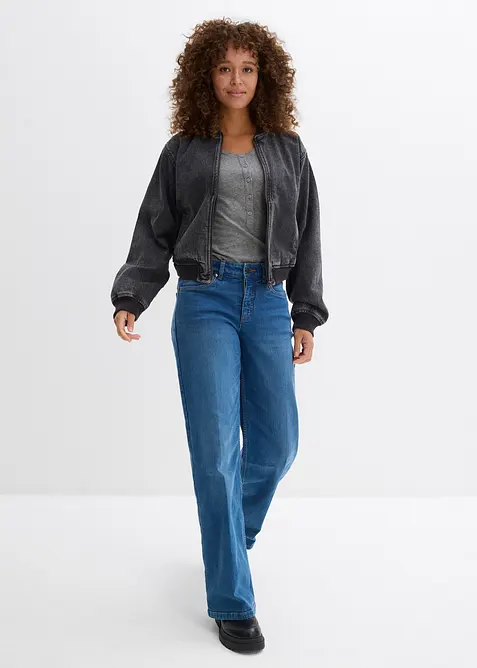 T-shirt in een katoen-viscosemix, bonprix