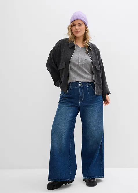 T-shirt in een katoen-viscosemix, bonprix