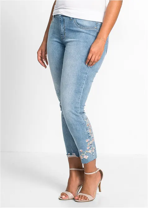 Jeans met borduursel, bonprix