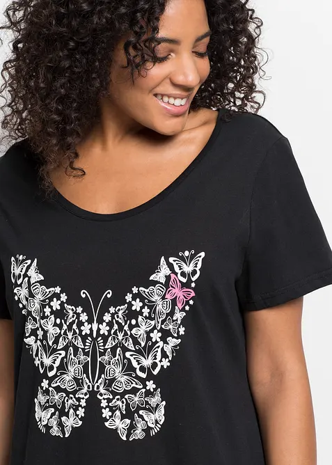 Kort nachthemd van biologisch katoen, bonprix