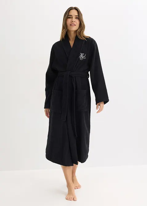Frott&eacute; badjas van katoen, bonprix