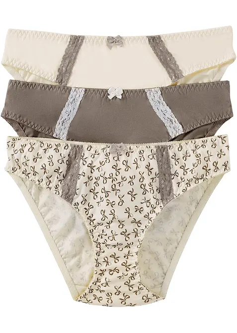 Slip (set van 3) met katoen, bonprix