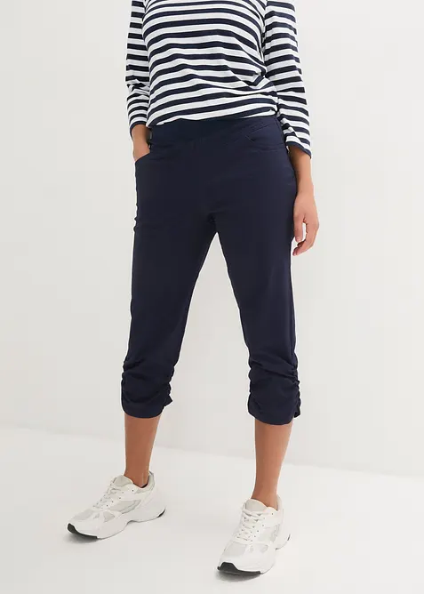 Capri broek van katoenmix met comfortband, bonprix