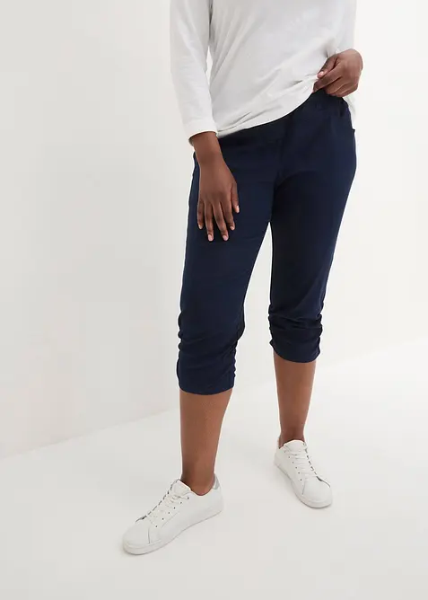 Capri broek van katoenmix met comfortband, bonprix