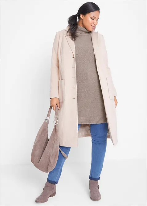 Lange trui met col, bonprix