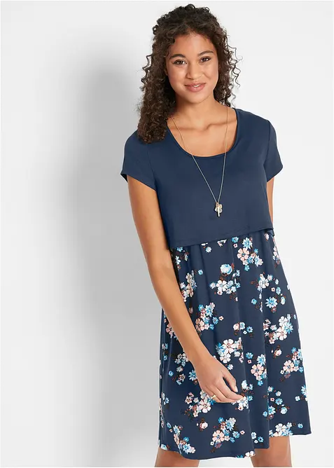 Gebloemde zwangerschapsjurk / voedingsjurk van jersey, bonprix