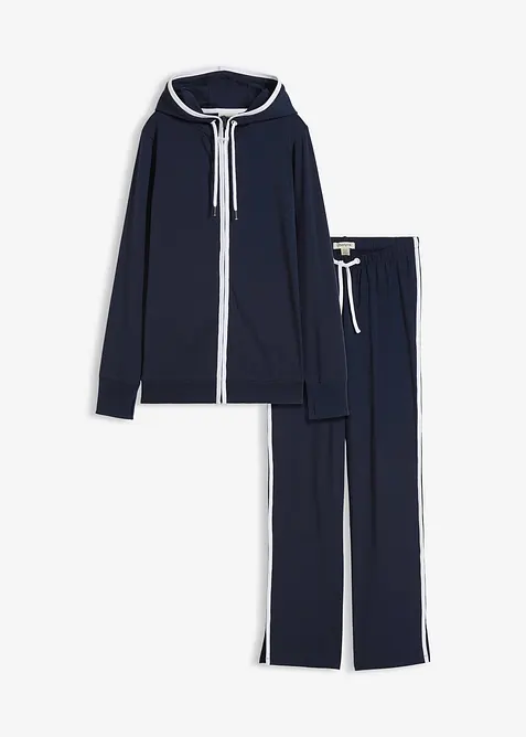 Stretch joggingpak van katoen (2-dlg. set), bonprix