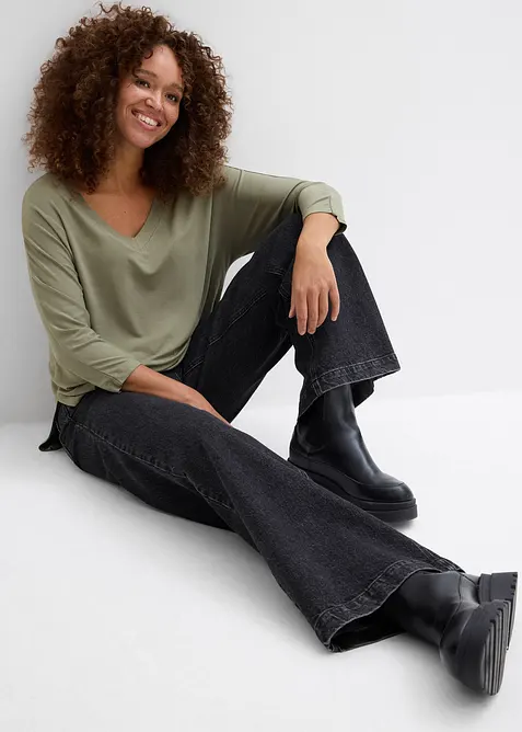 Shirt in een mix van viscose en elastan, bonprix