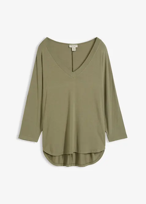 Shirt in een mix van viscose en elastan, bonprix