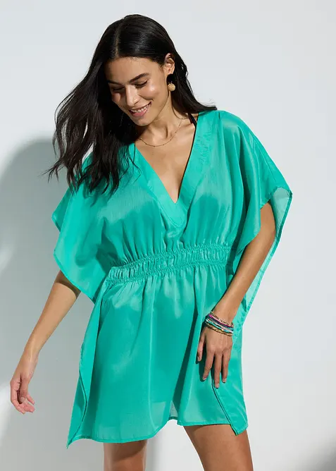 Transparante strandtuniek met V-hals, bonprix