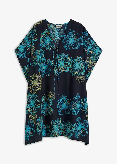 Transparante strandtuniek met V-hals, bonprix