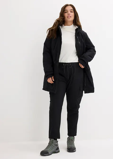 Outdoor parka met teddy fleece en capuchon, waterdicht, bonprix