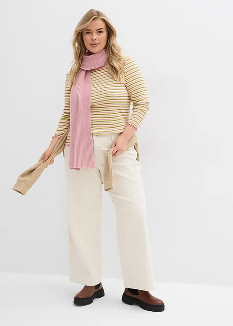 Geribd shirt met strepen van biologisch katoen, bonprix