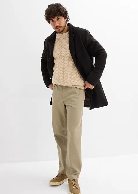 Relaxed fit stretchbroek met comfortabele tailleband, straight, bonprix