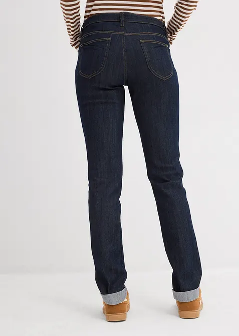Stretch jeans mid waist, straight, bonprix
