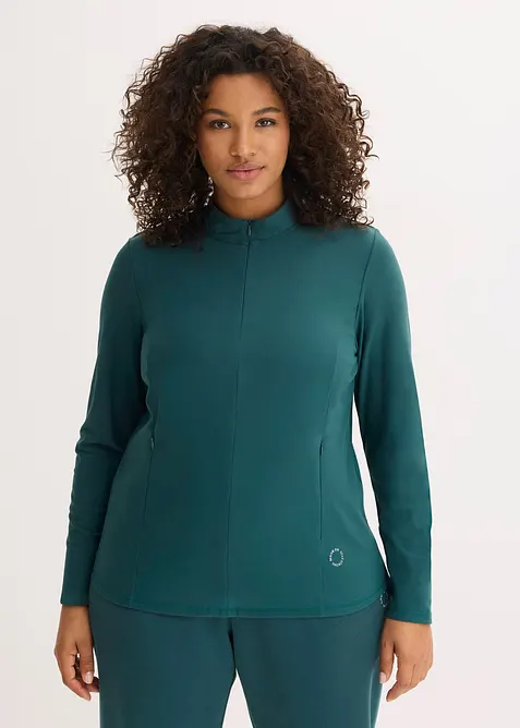 Outdoor jas met halve ritssluiting, sneldrogend, bonprix