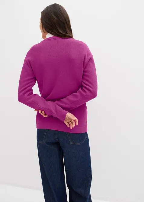 Fijngebreid vest, ronde hals, bonprix