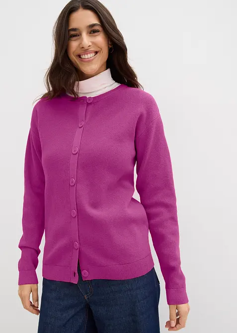 Fijngebreid vest, ronde hals, bonprix