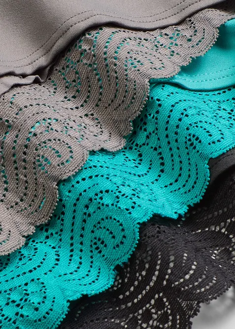 Hipster met kant (set van 4), bonprix