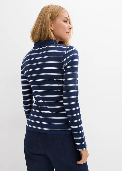 Geribd poloshirt, bonprix