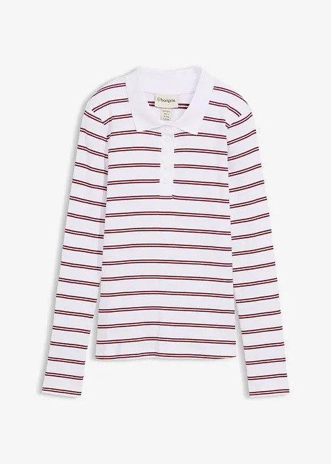 Geribd poloshirt, bonprix