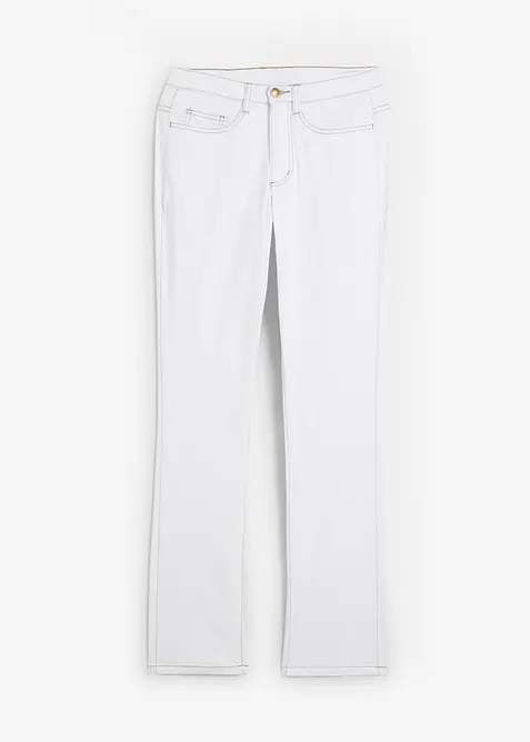 Stretch jeans mid waist, straight, bonprix