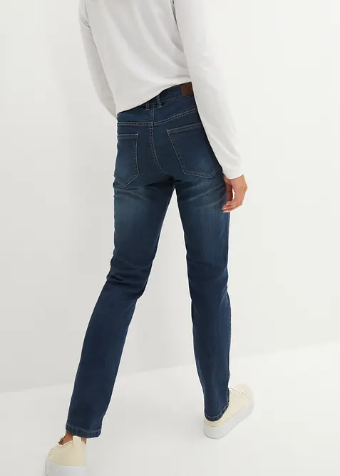 Stretch jeans mid waist, straight, bonprix