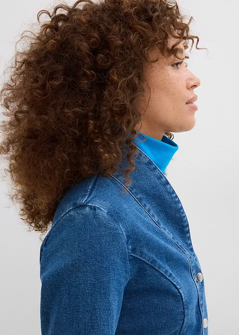 Spijkerjas met riem, met katoen, bonprix