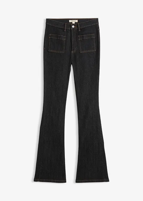 Bootcut-jeans met hoge taille, comfortabele tailleband, bonprix