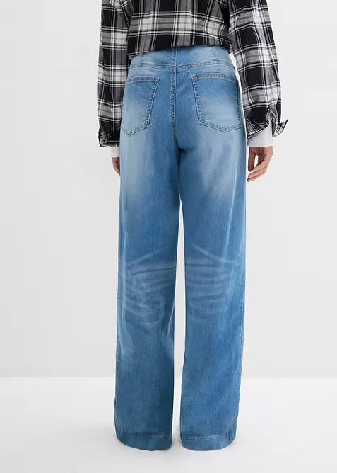 Wide leg jeans high waist, comfortband full length, bonprix