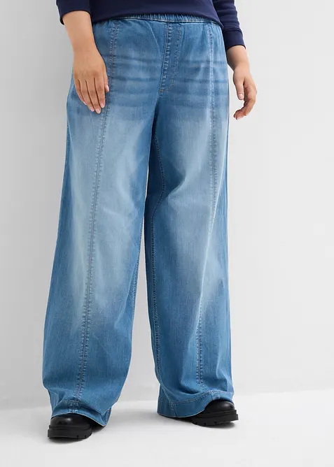 Wide leg jeans high waist, comfortband full length, bonprix