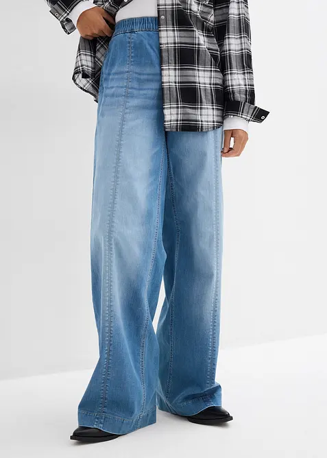 Wide leg jeans high waist, comfortband full length, bonprix