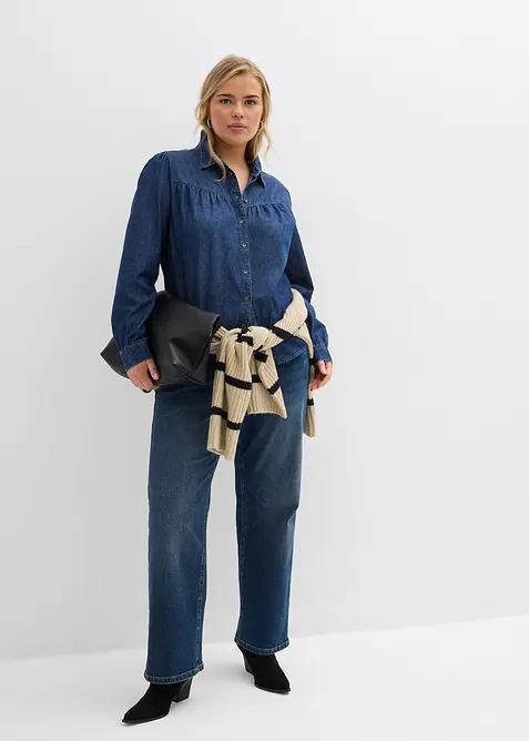 Spijkerblouse van puur katoen, bonprix