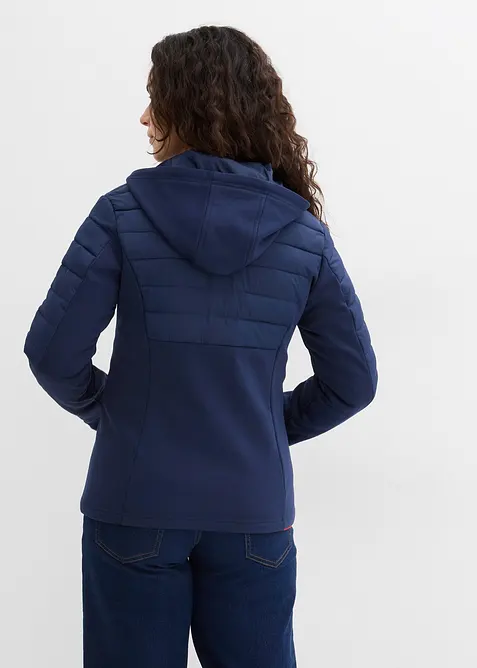 Waterafstotende hybride jas met softshell- en doorgestikte inzetstukken, bonprix