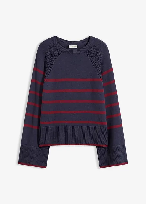 Trui met contrastrerende strepen, bonprix