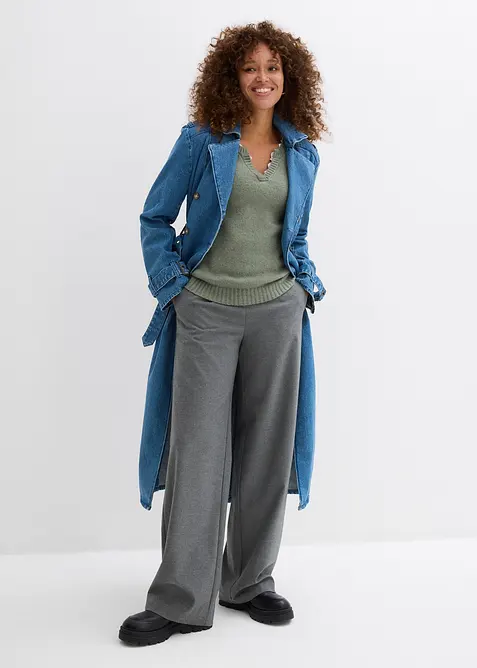 Trui met kanten inzet, bonprix