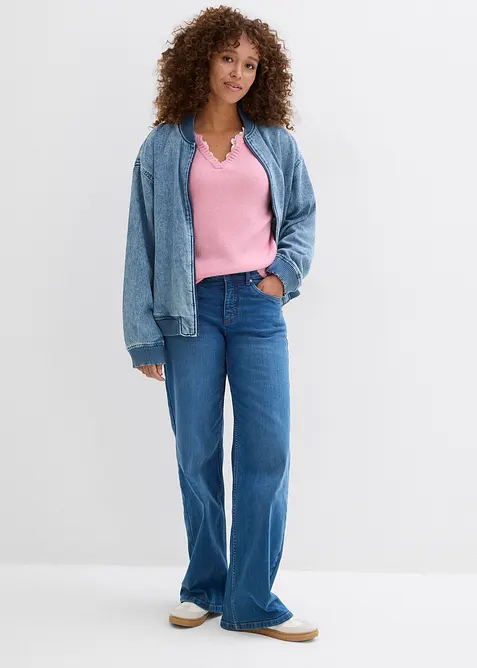 Trui met kanten inzet, bonprix