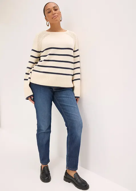 Trui met contrastrerende strepen, bonprix