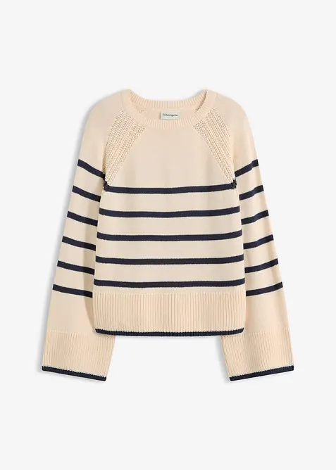 Trui met contrastrerende strepen, bonprix