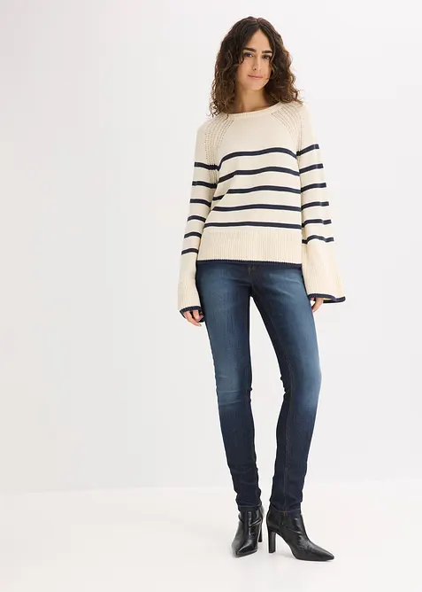Trui met contrastrerende strepen, bonprix