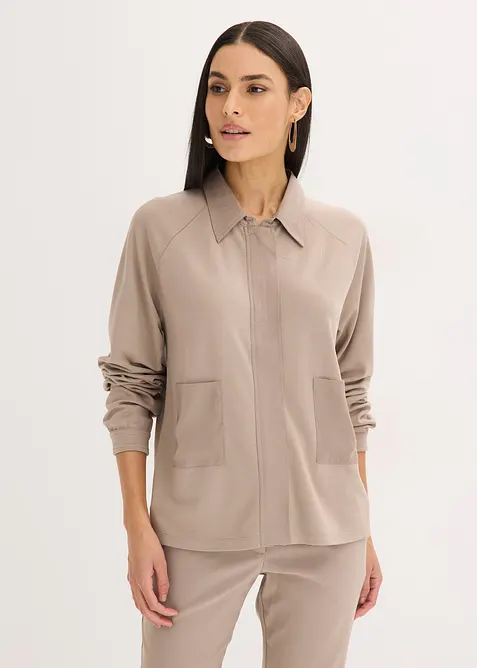 Lichte jas van Punto di Roma met satijnen rand, bonprix