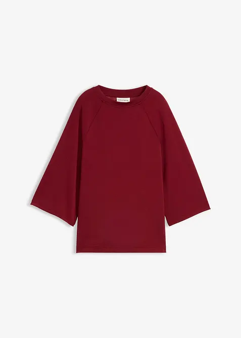 Boxy shirt van scuba met elastisch inzetstuk, bonprix