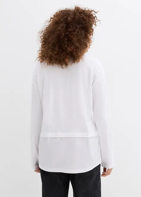 Shirt met blouse-inzet, bonprix