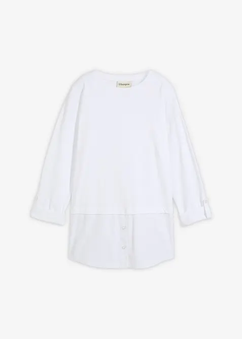 Shirt met blouse-inzet, bonprix