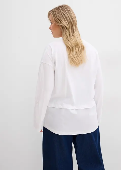 Shirt met blouse-inzet, bonprix