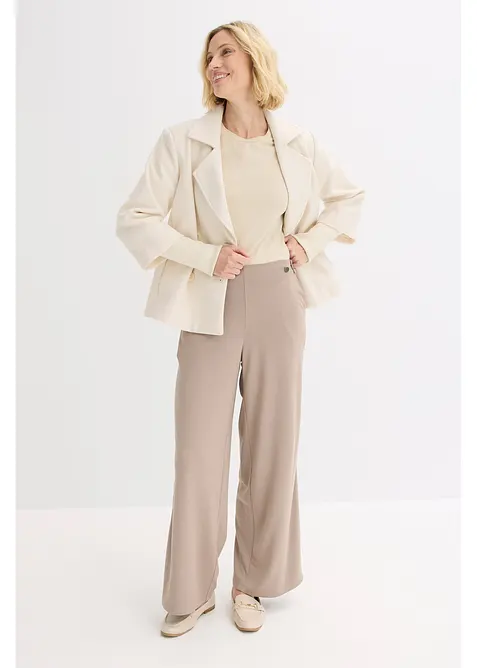 Jersey broek met sierbandjes, bonprix