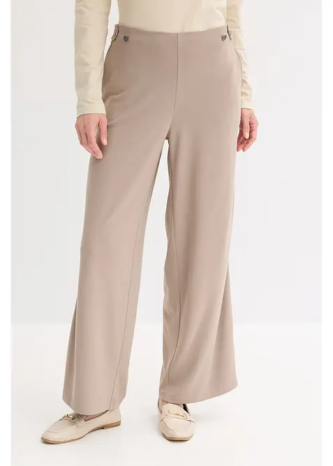 Jersey broek met sierbandjes, bonprix