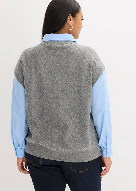 Trui met blouse-inzet, bonprix