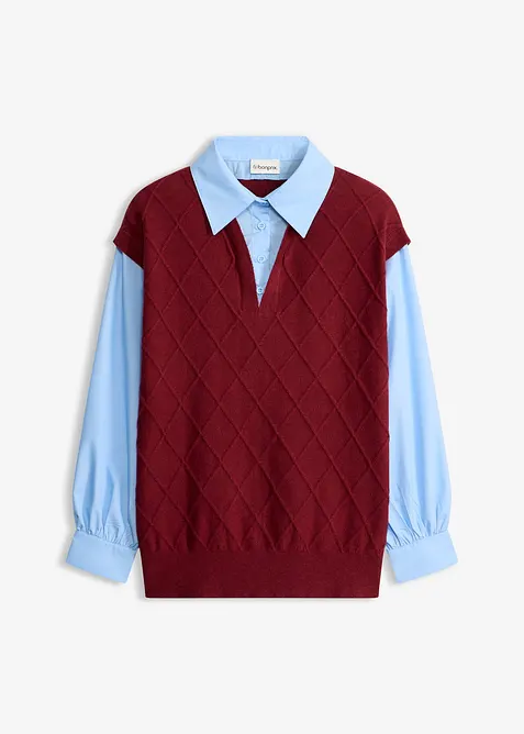 Trui met blouse-inzet, bonprix