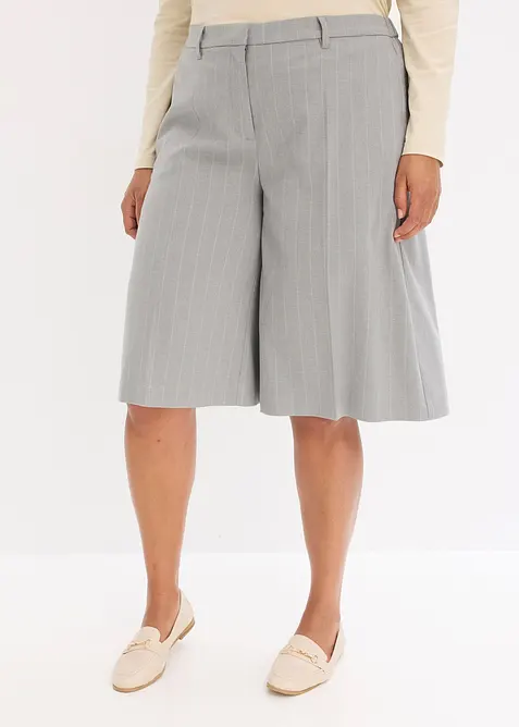 Bermuda met bandplooien, krijtstreep, bonprix